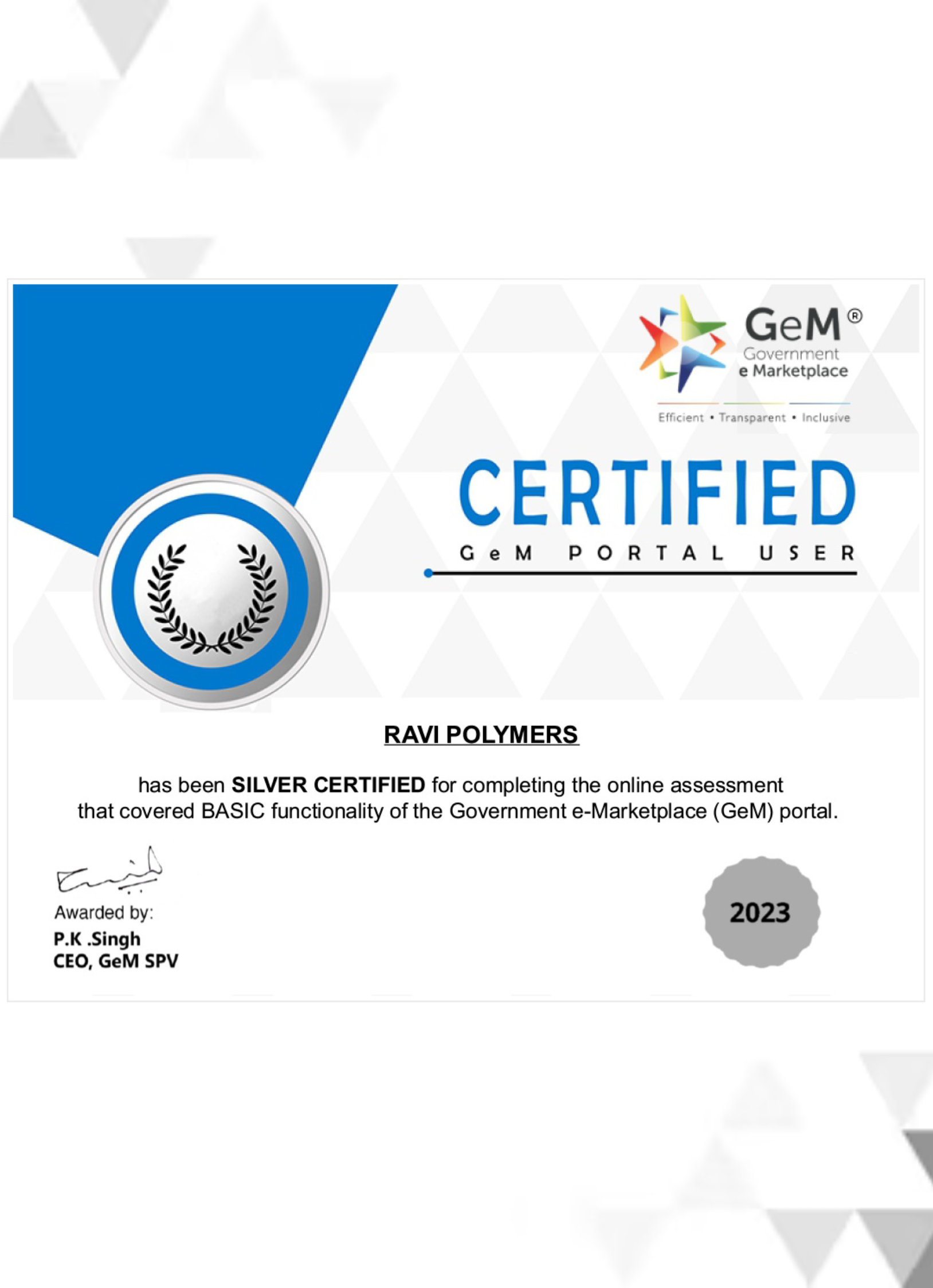 Trade Certificate